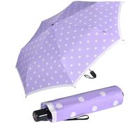 Knirps Paraguas de bolsillo Slim Duomatic de apertura automática Dot Art - Lavanda, Dot Art Lavender, 87 cm, Paraguas plegable automático
