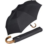 Knirps - Paraguas de bolsillo Topmatic SL para caballeros con estampados, mango redondo de madera, 102 cm