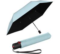 Knirps Paraguas de bolsillo U.200 Ultra Light Duomatic con protección UV y contra el calor - Ice, Ice With Black Coating - Protección contra rayos UV y contra el calor, 95 cm
