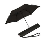 Knirps Paraguas de bolsillo Ultra US.050 Slim Manual - Ultra ligero y plano - resistente a las tormentas - cortavientos - 21 cm, Negro, talla única