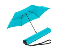 Knirps Paraguas de bolsillo Ultra US.050 Slim Manual - Ultra ligero y plano - Resistente a las tormentas - Resistente al viento - 21 cm, azul turquesa, small