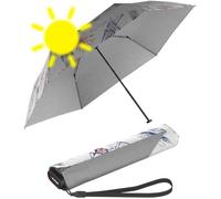 Knirps Paraguas de bolsillo Ultra US.050 Slim Manual - Ultra ligero y plano - Resistente a tormentas, Team-silver Heatshield - Protección contra rayos UV y contra el calor, 90 cm, Super-mini paraguas