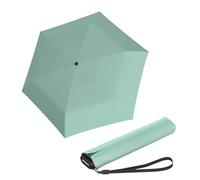 Knirps Paraguas de lluvia ultraligero y delgado, manual, compacto, para adultos, resistente al viento, 90 cm de diámetro, retráctil con funda de transporte, Menta, 050 de EE. UU
