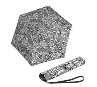 Knirps Paraguas de lluvia ultraligero y delgado, manual, compacto, para adultos, resistente al viento, 90 cm de diámetro, retráctil con funda de transporte, Story Black, 050 de EE. UU