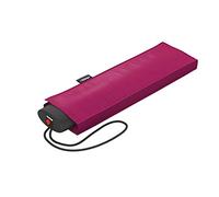 Knirps Paraguas Is.050 con bolsa de color a juego - paraguas pequeño para viajes, abridor de mano, paraguas de bolsillo, resistente a las tormentas y ligero - Mini paraguas, violeta, S