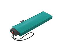 Knirps Paraguas IS.050 con bolsa de paraguas de color a juego, pequeño paraguas de viaje, plegable a mano, paraguas de bolsillo, resistente a tormentas y ligero, mini paraguas, pacific, s