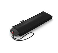 Knirps Paraguas IS.050 con funda para sombrilla a juego, pequeño paraguas para viajes, abridor de mano, paraguas de bolsillo, paraguas resistente a las tormentas y ligero, mini paraguas, Negro , S