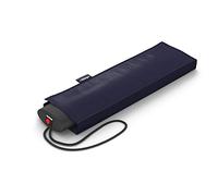 Knirps Paraguas IS.050 con funda para sombrilla a juego, pequeño paraguas para viajes, abridor de mano, paraguas de bolsillo, paraguas resistente a las tormentas y ligero, mini paraguas, azul marino,