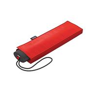 Knirps Paraguas IS.050 con funda para sombrilla a juego, pequeño paraguas para viajes, abridor de mano, paraguas de bolsillo, paraguas resistente a las tormentas y ligero, mini paraguas, rojo, S