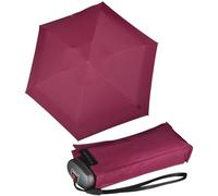 Knirps Paraguas pequeño y ligero, diseño de rayas, fucsia lavanda, 93 cm, Paraguas de bolsillo Super Mini