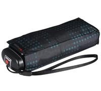 Knirps Paraguas pequeño y ligero, diseño de rayas, Malaquita computarizada, 93 cm, Paraguas de bolsillo Super Mini
