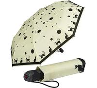 Knirps Paraguas plegable E.200 Medium Duomatic, Cat-crudo, 98 cm, Tema de los gatos