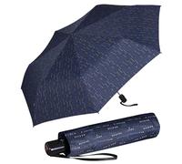 Knirps Paraguas plegable Slim Duomatic de encendido/apagado automático, azul dominó, 90 cm, Geométrico