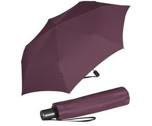 Knirps Paraguas plegable Slim Duomatic de encendido/apagado automático, granate, 90 cm