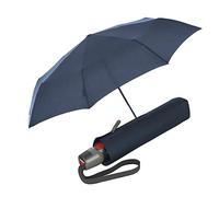 Knirps T.200 Duomatic - Paraguas compacto para lluvia en azul marino, túnel de viento probado a 93 mph, marco de fibra de vidrio de acero de aluminio, toldo de 38 pulgadas, OEKO-TEX, paraguas de viaje