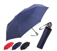 Knirps T.200 Medium Duomatic Paraguas de bolsillo en azul I Paraguas con función Duomatic I apertura y cierre automáticos I Paraguas de bolsillo con pulsador I Paraguas automático