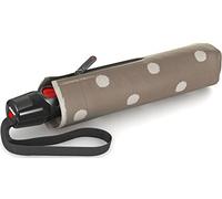Knirps T.200 Medium Duomatic Paraguas Plegable, 28 cm, Beige (Dot Art Taupe)