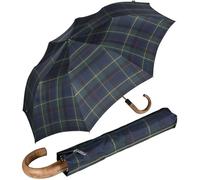 Knirps Topmatic SL - Paraguas de bolsillo para hombre con mango redondo de madera Gents Prints, 102 cm