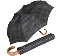 Knirps Topmatic SL - Paraguas de bolsillo para hombre con mango redondo de madera Gents Prints, 102 cm