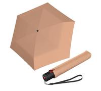 Knirps U.200 - Paraguas de lluvia automático ultraligero en color melocotón, apertura y cierre automático con un solo toque, probado en túnel de viento, toldo de 37 pulgadas, marco de fibra de vidrio