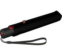 Knirps Ultra U.200 Medium Duomatic - Paraguas de bolsillo - apertura y cierre automático - resistente a las tormentas - cortavientos, Negro, 26.00, Compacta
