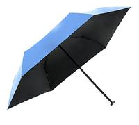 Knirps Ultra US.050 - Paraguas de bolsillo (21 cm, ultra ligero y plano, resistente a las tormentas), Blue With Black Coating, 90 cm, Clásico