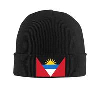 Knit Beanie Hat Barbuda La Bandera Clásica del Pueblo De Barbuda Transpirable Knit Beanie Unisex Gorro con Solapa para Trabajo Al Aire Libre Deporte