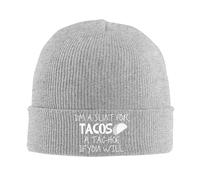 Knit Beanie Soy Una Puta De Los Tacos, Una TAC-Hoe Si Quieres Unisex Knit Beanie Hat Térmico Gorro Slouch para Invierno Clima Frío Trabajo