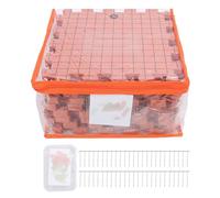 Knit Blocking Mats Crochet Blocking Mat Interlocking Foam Boards with 50 T Pins for Knitting Projects Brick Red Color 9PCS Set 32x32cm