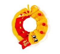 Knit Cat Collar - Chinese New Year Puppy Collar | Knit Pet Collar | Adjustable Dog Collar | Pet Knitted Collar | Holiday Dog Pet Costume Scarf Puppy Dress Up Collars For Puppy