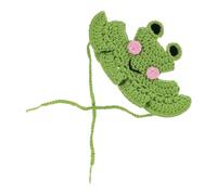 Knit Cat Hat - Lightweight Novelty Frog, Strawberry Small Pet Clothes