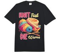 Knit Fast, Die Warm Knitting Lover for Knitters Comfort Colors Adult Heavyweight T-Shirt