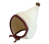 Knit Hat, Ear Protection Caps, 8.7 Inch Kids Winter Hat with Adjustable Drawstring, Soft Knits Hats with Lining, Kids Knit Hats with Cute Design, Winter for Boy Girl Indoor Outdoor Occasion Home