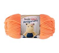 Knit Me Amigurumi Velvet Chenille Yarn, Chunky Yarn for Crochet, 50g/55m Super Soft Polyester for Teddies, Plush Toys and Blankets, EN71-3 and Oeko-Tex Certified, 5.5mm Hook (Salmon)