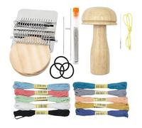 Knit Patch Kit - Portable Weaving Tool Set, Mini Loom Repair System, Fabric Mending Craft Accessories Crochet Hook Collection | Diy Clothing Restoration Knitting Accessories for Socks Jeans Scarf
