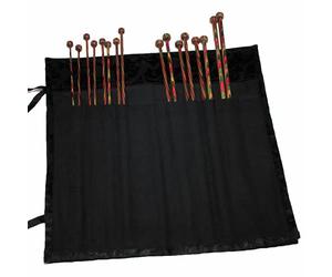 Knit Pro 30 cm Funda Negra Aguja de coser tejer Jacquard tela envuelta de algodón, negro.