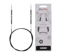 Knit Pro Aguja de Tejer Redonda, Grosor 3,5 mm, Longitud 40 cm, Novedad Hi-Tech de Fibra de Carbono, Negro, 40cm x 3.50mm