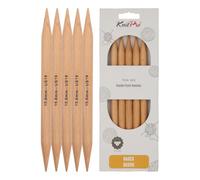 Knit Pro Basix - Agujas para Tejer con Dos Puntas (20 cm x 15 mm, Madera de Abedul)