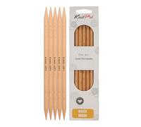Knit Pro Basix - Agujas para Tejer de Doble Punta (20 cm x 8 mm, Abedul)