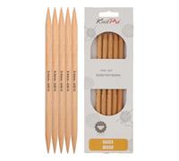 Knit Pro Basix Beech Double Pointed Needles Agujas de Tejer, Madera de Haya, Natural, US 13 (9mm), 5