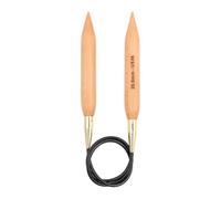 Knit Pro KnitPro Basix-Aguja Circular (100 cm, 20 mm), Madera, Beige