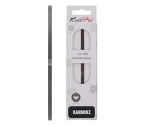 Knit Pro Karbonz - Agujas de Tejer de Doble Punta (15 cm x 1 mm), Color Negro y Plateado