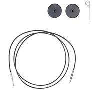 Knit Pro - KnitPro Cable Intercambiable Negro (100cm) con Conectores Plateados - 1 Pieza