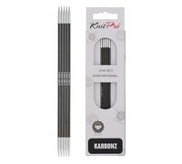Knit Pro Arcilla, Metal, Plateado, Negro, 2,5