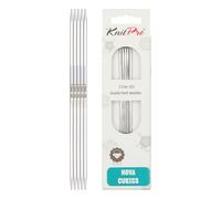 Knit Pro Nova Cubics Double Pointed Needles Agujas de Tejer, Latón, Plata, 2,75mm