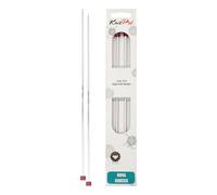 Knit Pro Nova Cubics Single Pointed Needles Agujas de Tejer, Latón, Plata, 3,00 mm