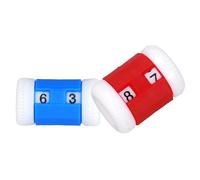 Knit Pro Reihenzähler Set Klein + groß Contador de Filas de Tejer, Rojo Azul, 2.0-7.5mm