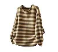 Knit Tops for Womens Fashion Long Sleeve Crew Neck Colorblocked Pullover Casual Cute Base Layer for Fall Outdoor Party