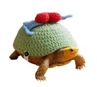 Knit Tortoise Outfit - Heart Wing Shell Costume with Adjustable Straps, Warmwear for Small Pets, Unique Holiday and Party Dress | Christmas Easter Winter Cosplay Photoshoot Accessory