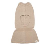 KNITAS Gorro de bufanda de algodón para bebés y niños, para invierno, cálido, pasamontañas, pasamontañas, para niños y niñas, 3 meses a 7 años, gorro de doble capa en beige, rosa, beige, 44-48